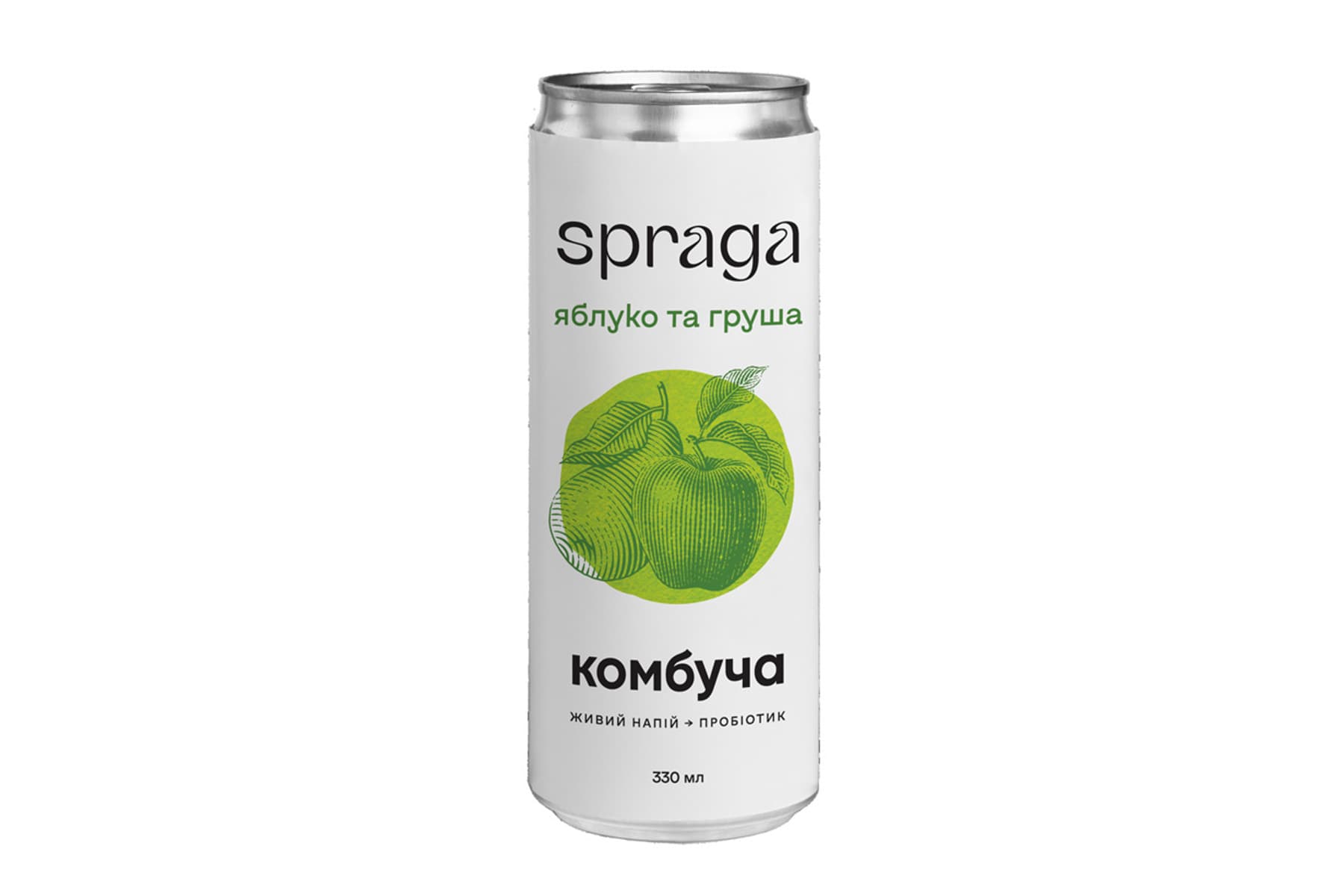 Напій Комбуча Яблуко та Груша 0,33л